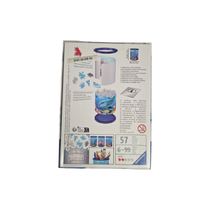 Ravensburger 3D Puzzle Stiftehalter Delphin – Rückseite und Produktinformationen