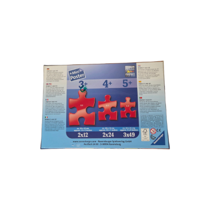 Ravensburger Kinderpuzzle 3x49 Teile - Motiv Peg+Cat – Rückseite und Produktinformationen