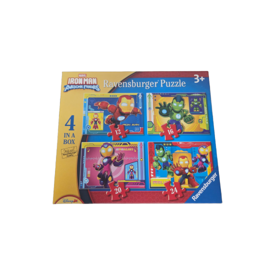 Ravensburger 4 in a Box Puzzle - Marvel Iron Man & His Awesome Friends – Hauptbild