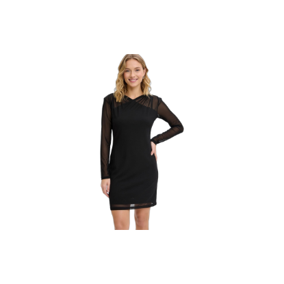 Stylisches Damen Mesh-Kleid enganliegendes Mini-Kleid mit Netz Schwarz bonprix – Hauptbild