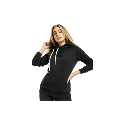 Urban Classics Damen Hoodie mit Kordelzug schwarz – Hauptbild