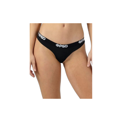 sportlicher PSD Damen String Stretch Schwarz – Hauptbild