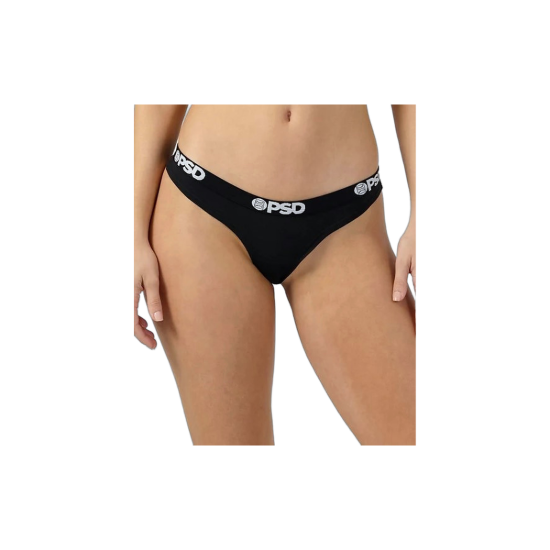 sportlicher PSD Damen String Stretch Schwarz – Hauptbild