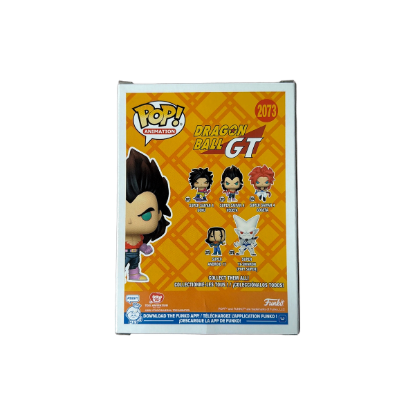 Funko Pop! Animation Dragon Ball GT - Super Saiyan 4 Vegeta 2073 – Rückseite und Produktinformationen