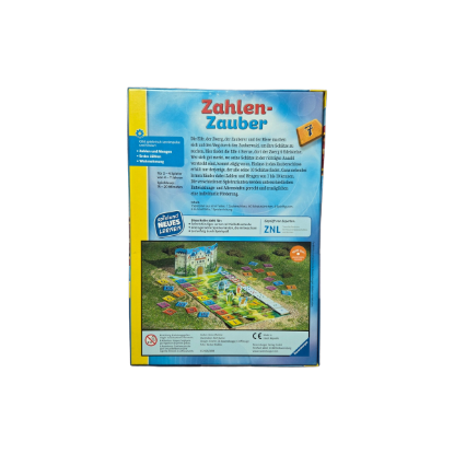 Ravensburger Spielend Neues Lernen - Zahlenzauber – Rückseite und Produktinformationen
