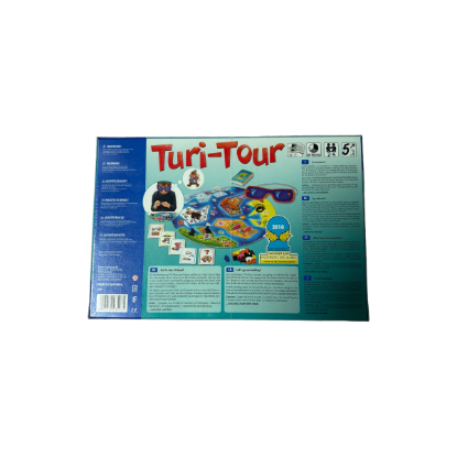 Selecta Turi-Tour Brettspiel – Rückseite und Produktinformationen
