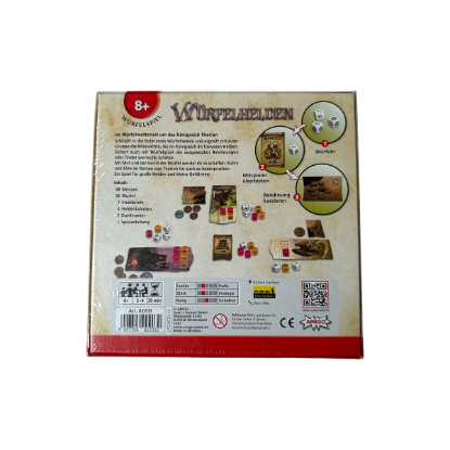 (B) Würfelhelden - Würfelspiel von Amigo – Rückseite und Produktinformationen