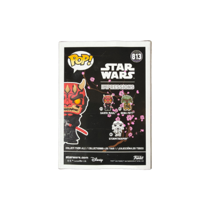 Funko POP Star Wars Impressions Darth Maul Nr. 813 – Rückseite und Produktinformationen