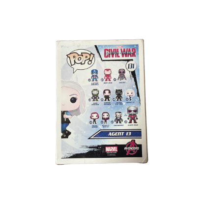 Funko POP! Marvel Captain America: Civil War - Agent 13 (131) – Rückseite und Produktinformationen