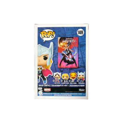 Funko POP! Marvel Spider-Man: Across the Spider-Verse - Thorgwen 1489 – Rückseite und Produktinformationen