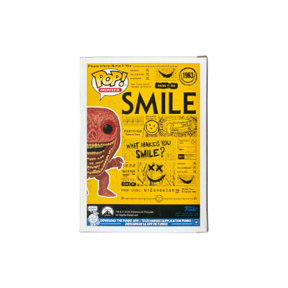 Funko POP! Movies: Smile - Entity – Rückseite und Produktinformationen