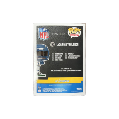 Funko POP! Football NFL LaDainian Tomlinson Nr. 155 – Rückseite und Produktinformationen
