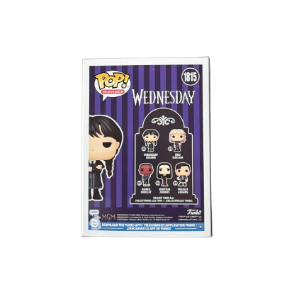 Funko Pop! Television: Wednesday Addams (1815) – Rückseite und Produktinformationen