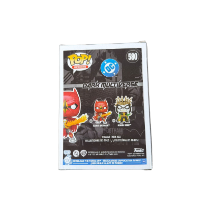 Funko POP! Heroes DC Dark Multiverse Saint Batman 580 Vinyl Figur – Rückseite und Produktinformationen