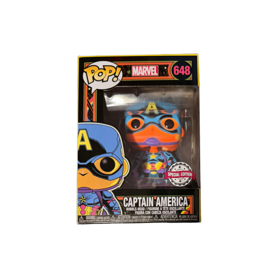 Funko Pop! Marvel Captain America 648 - Black Light Edition – Hauptbild