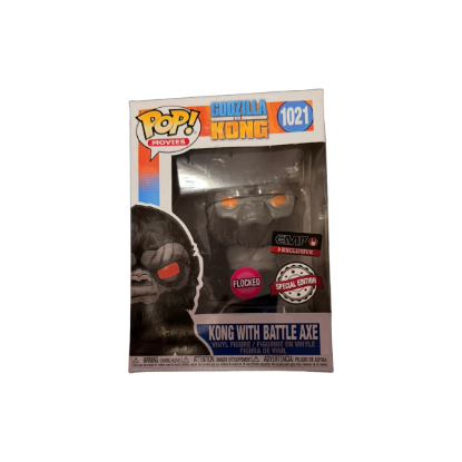 Funko Pop! Movies: Godzilla vs. Kong - Kong with Battle Axe (1021) Flocked Exclusive – Hauptbild
