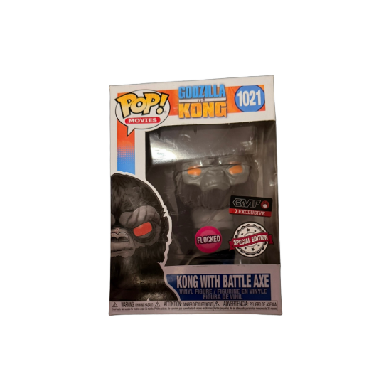 Funko Pop! Movies: Godzilla vs. Kong - Kong with Battle Axe (1021) Flocked Exclusive – Hauptbild