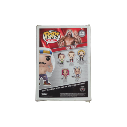 (B) Funko POP! WWE - Iron Sheik (Nr. 43) – Rückseite und Produktinformationen