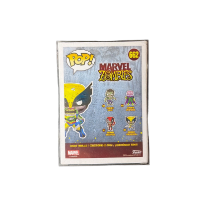 Funko POP! Marvel Zombies Zombie Wolverine Figur 662 – Rückseite und Produktinformationen