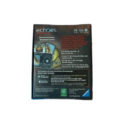 Ravensburger echoes - Der Cocktail (Audio Mystery Spiel) – Rückseite und Produktinformationen