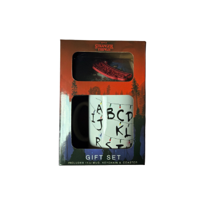 Stranger Things Geschenkset - Tasse, Schlüsselanhänger & Untersetzer – Hauptbild