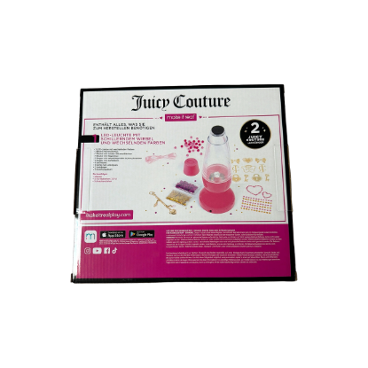 Juicy Couture DIY LED-Lavalampe Bastelset – Rückseite und Produktinformationen